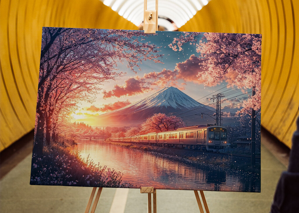 Het Japanse Landschap van Mount Fuji