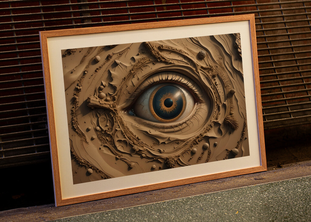 Magisches Auge im Sand