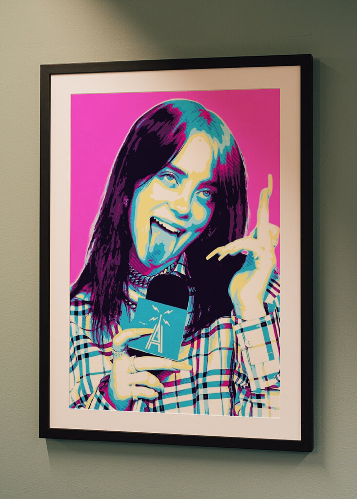 Billie Eilish Retro Art