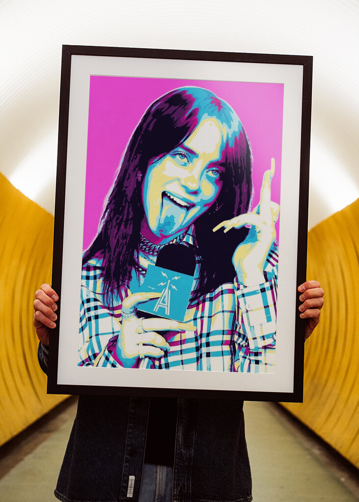 Billie Eilish Retro Art
