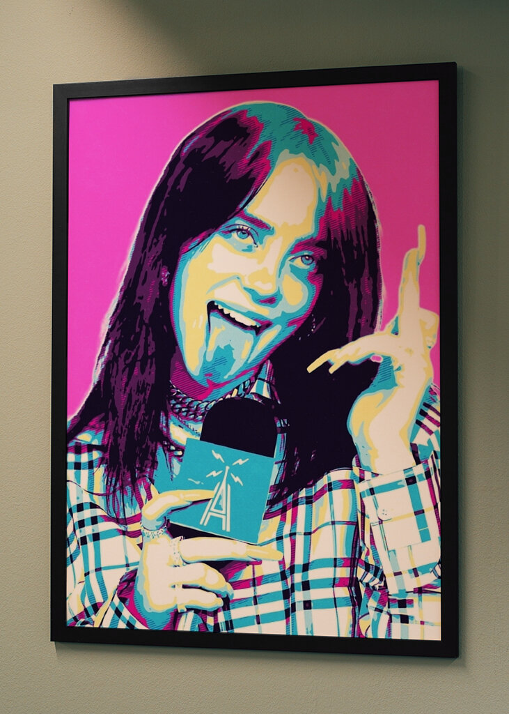 Billie Eilish Retro Art