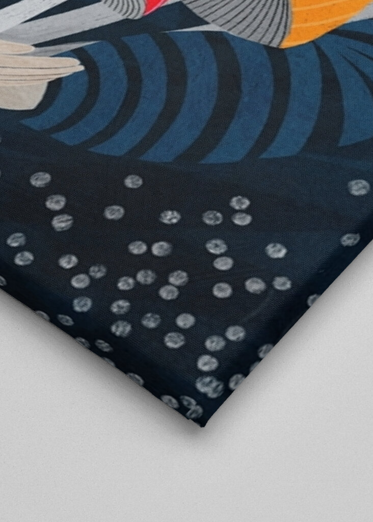 femme au bouquet de champignons