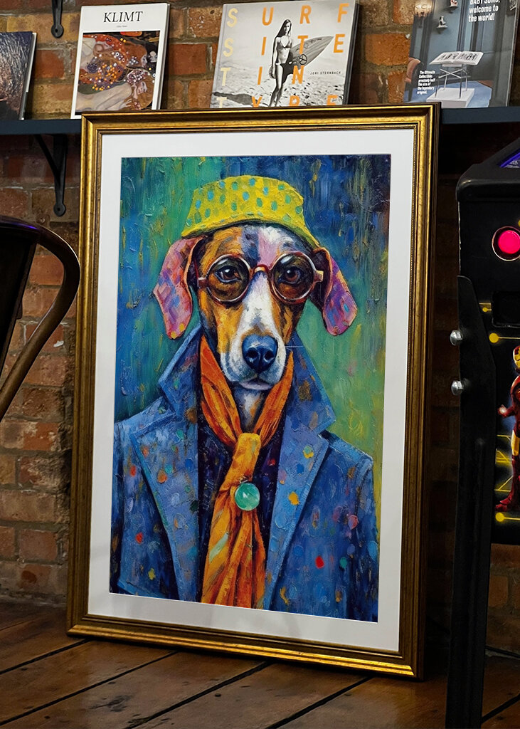 Cão elegante em grande estilo