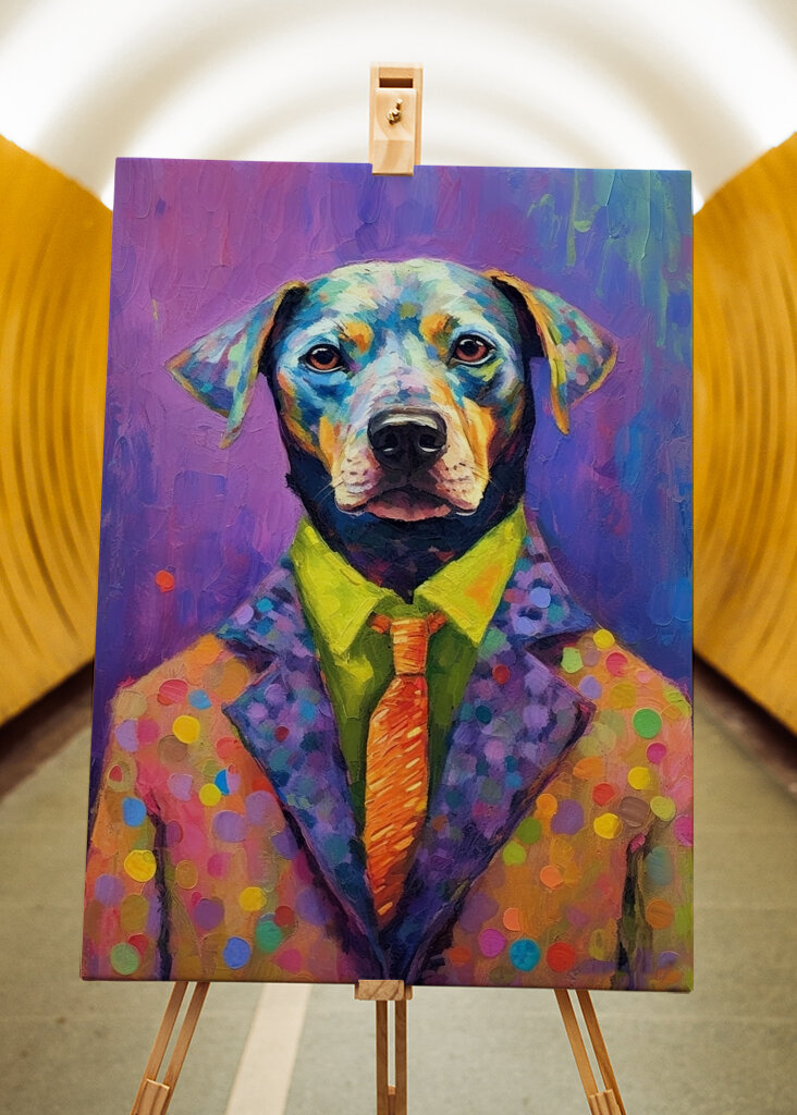 Portrait de laboratoire coloré