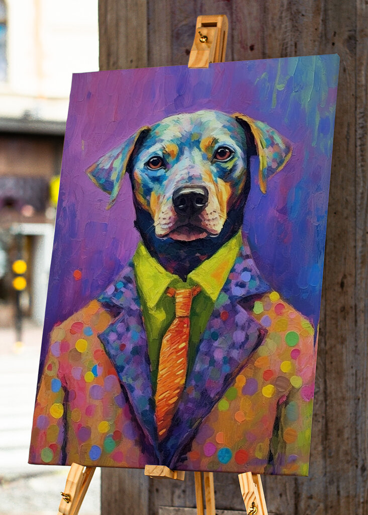 Portrait de laboratoire coloré