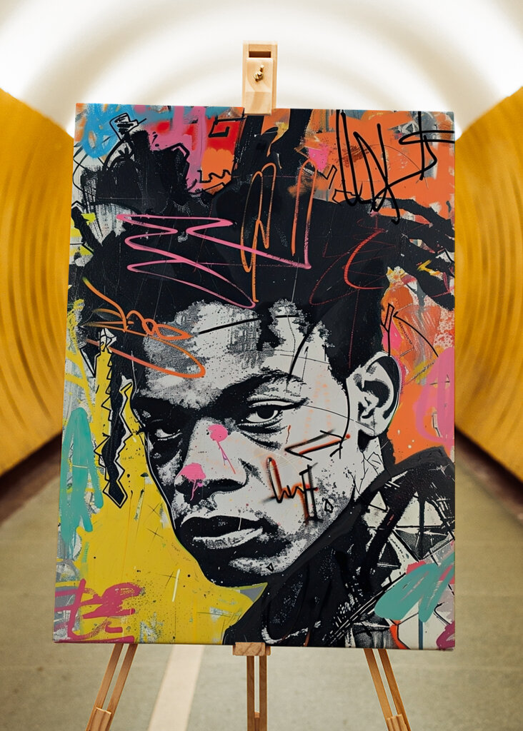 Neo-Basquiatův portrét