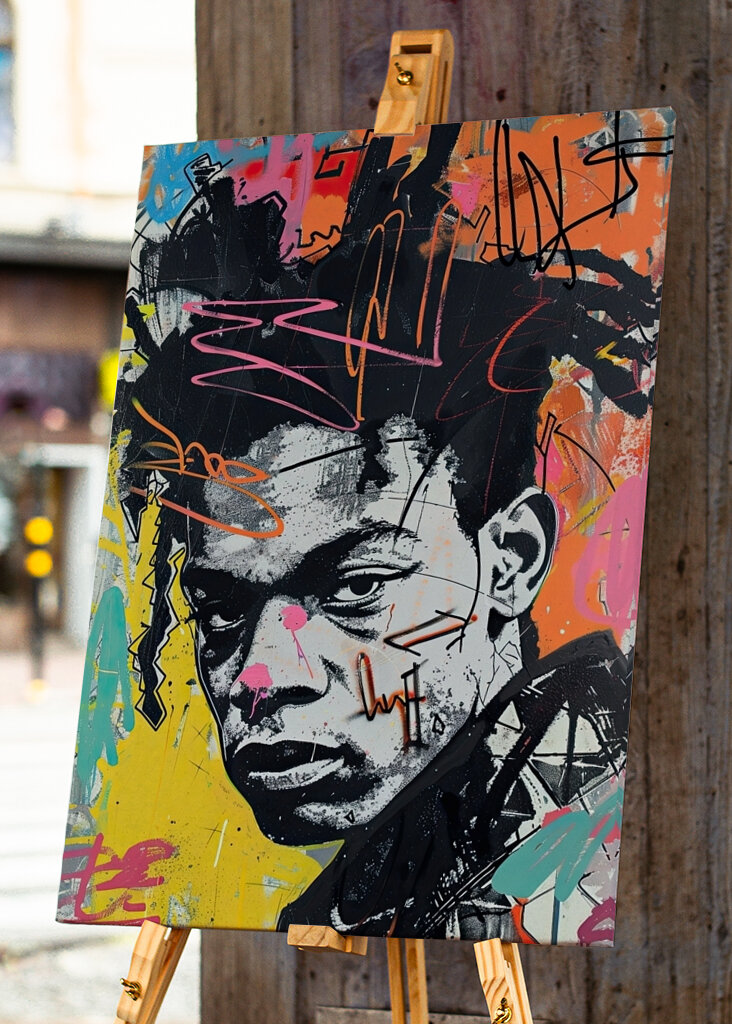 Neo-Basquiatův portrét