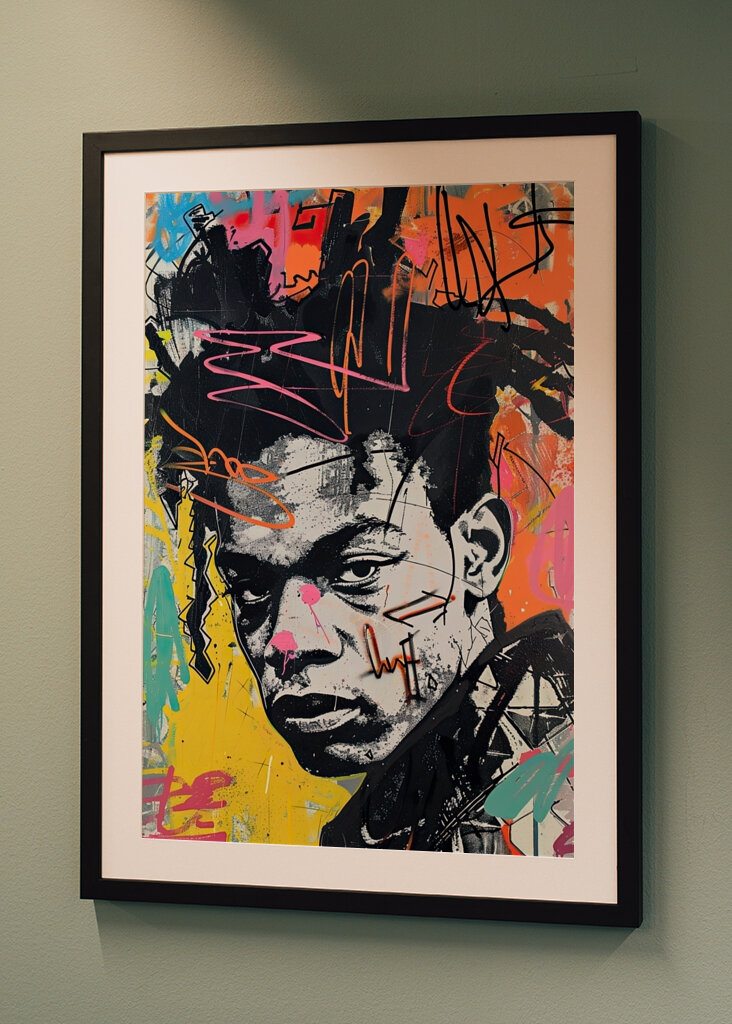 Neo-Basquiatův portrét