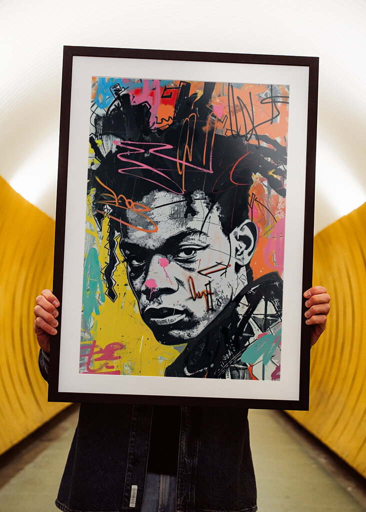 Neo-Basquiatův portrét