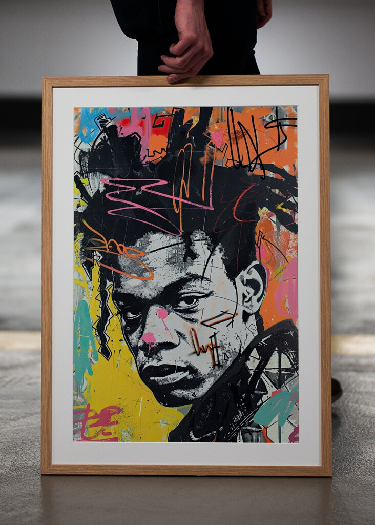 Neo-Basquiatův portrét