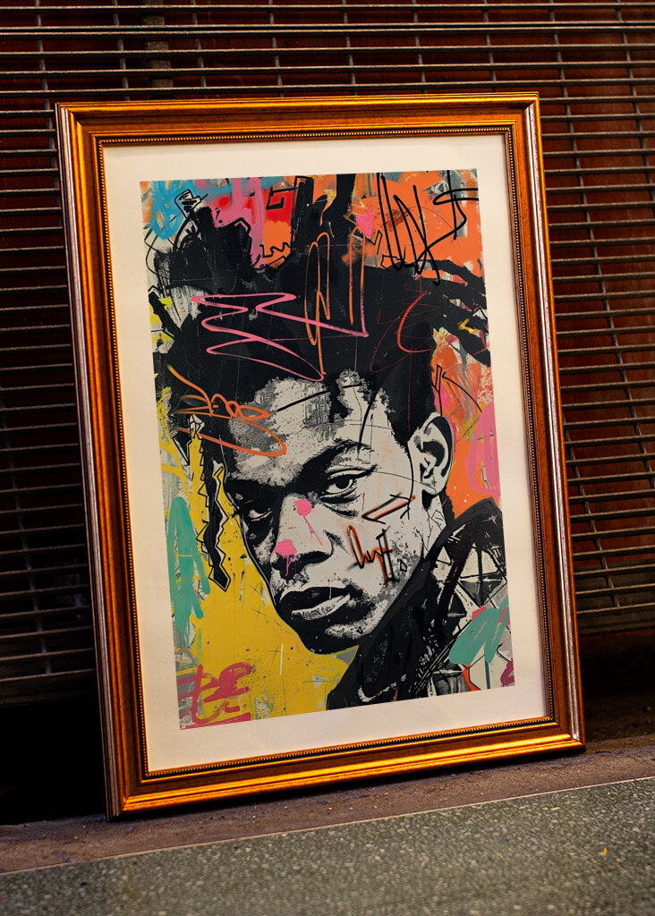 Neo-Basquiatův portrét