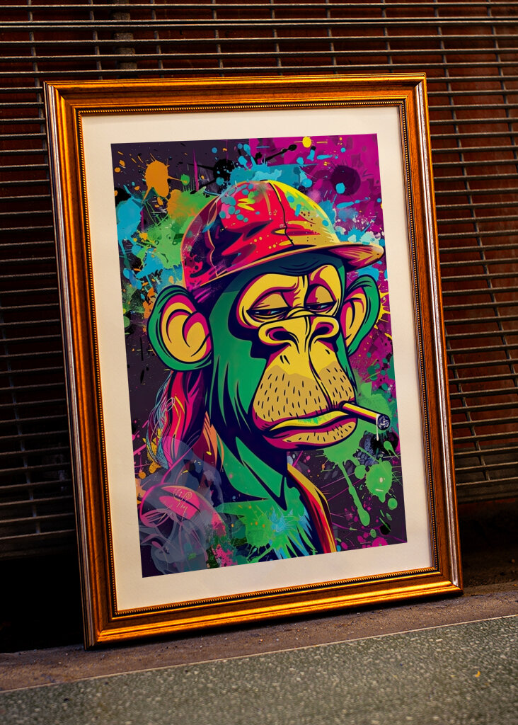 Graffiti Ape Haltung