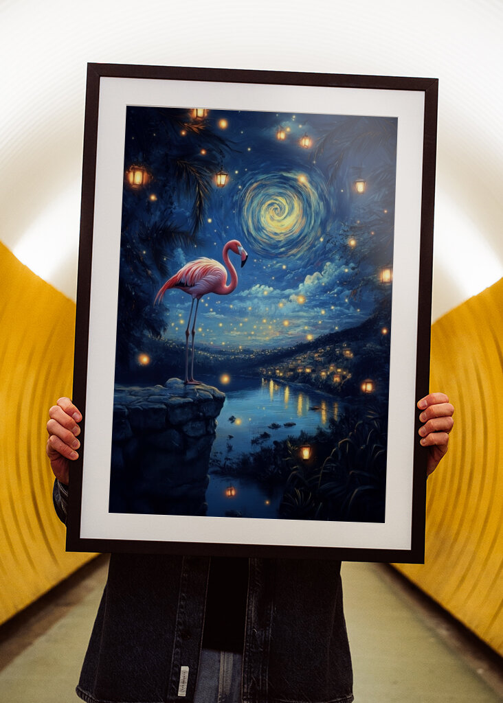 Fenicottero sotto le stelle