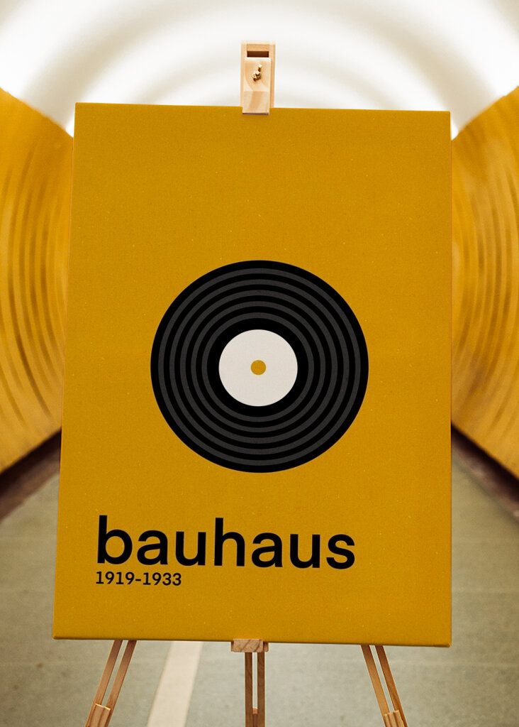 Schallplatte in gelb 