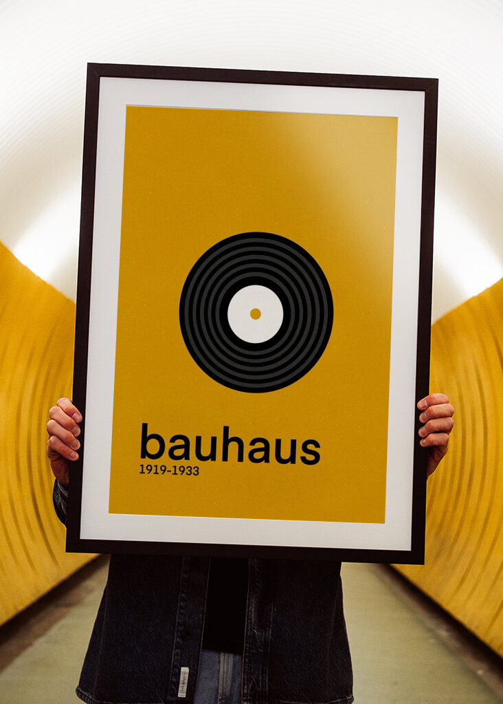 Schallplatte in gelb 