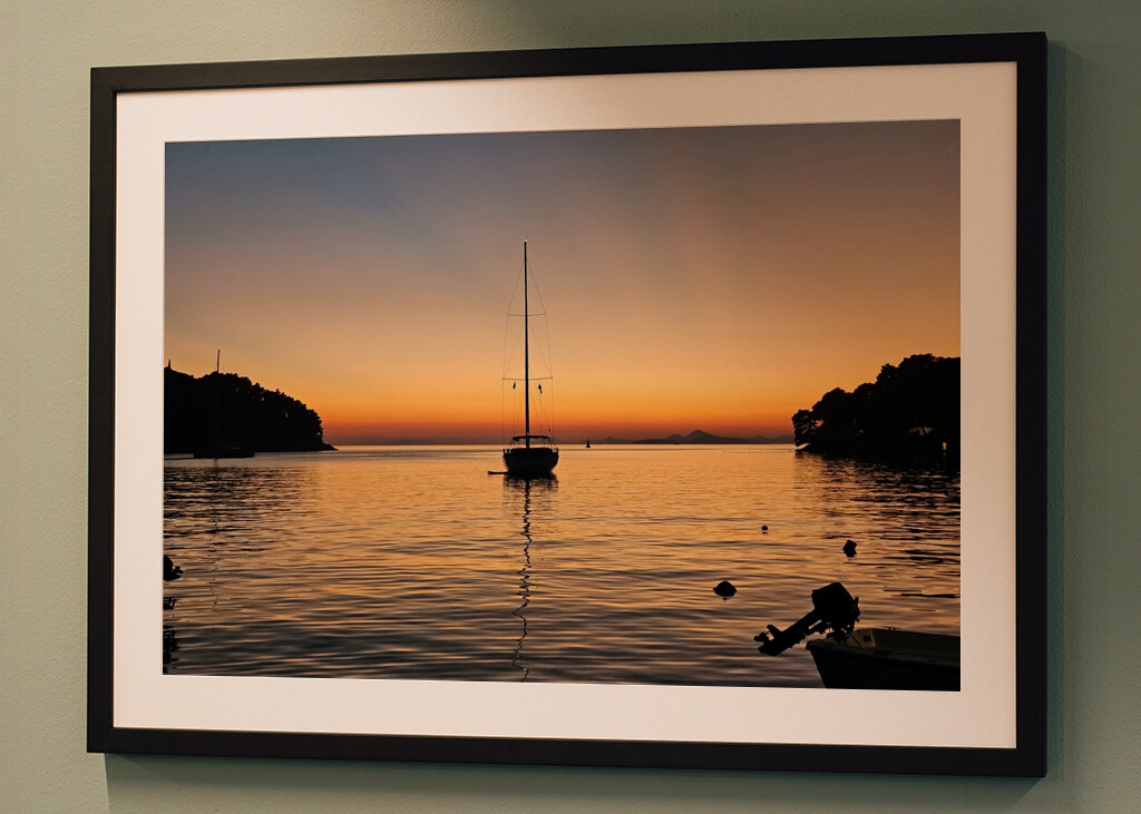 Dusk light over the sea