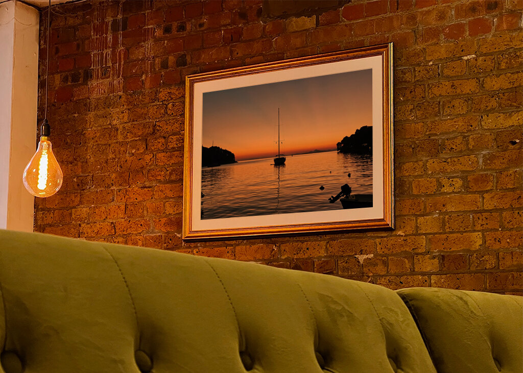 Dusk light over the sea