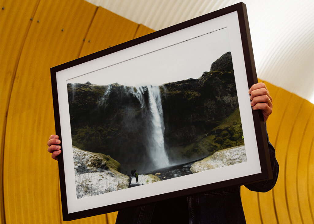 Seljalandsfoss bei stürmischem Wetter