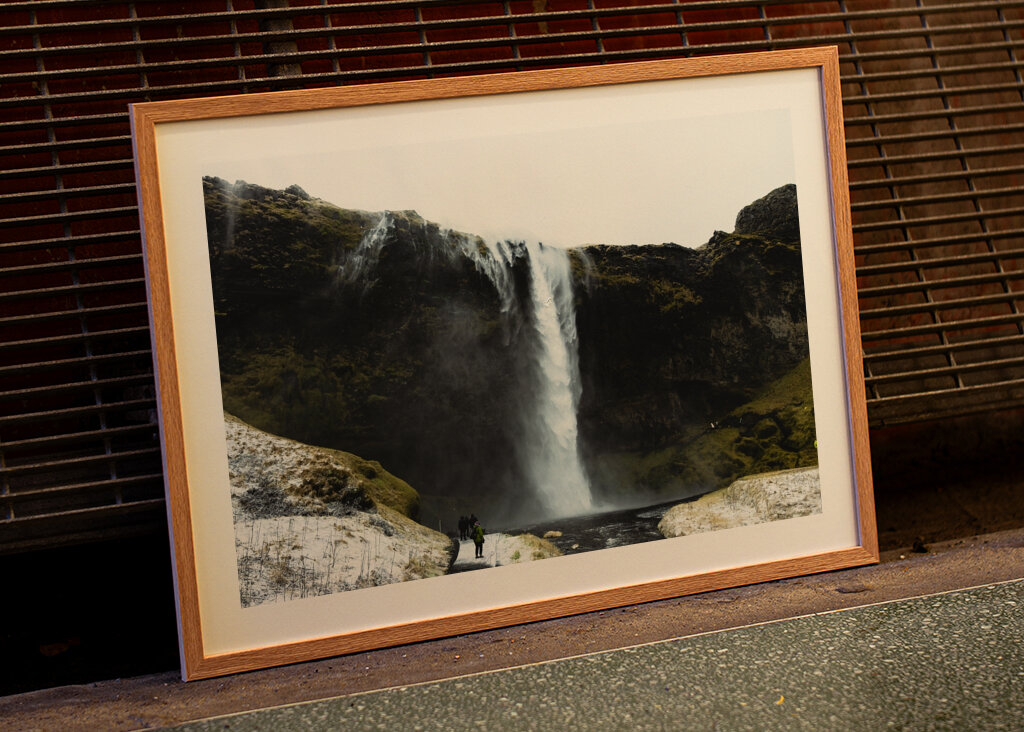 Seljalandsfoss bei stürmischem Wetter