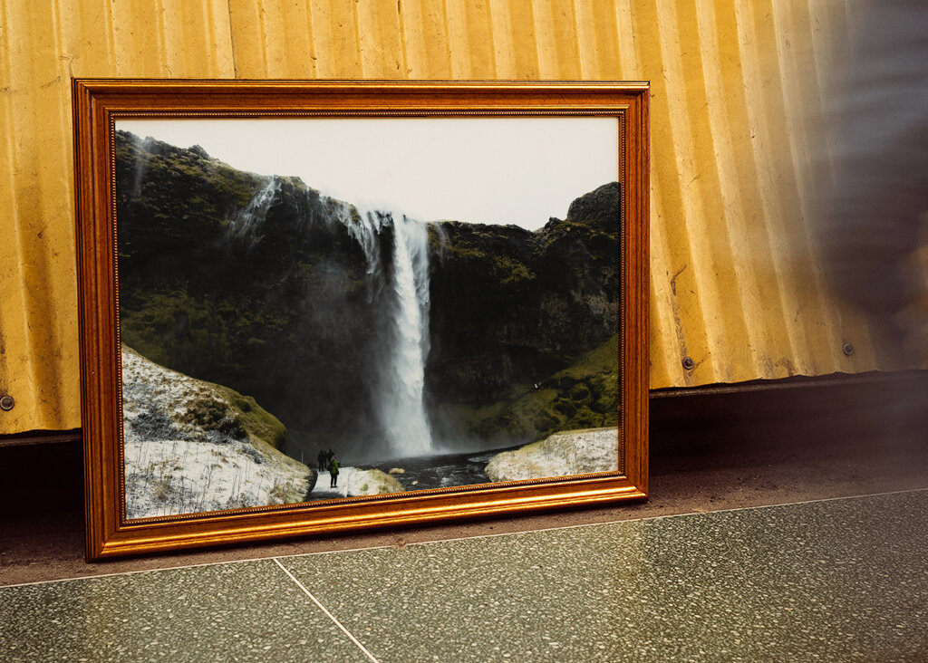 Seljalandsfoss bei stürmischem Wetter