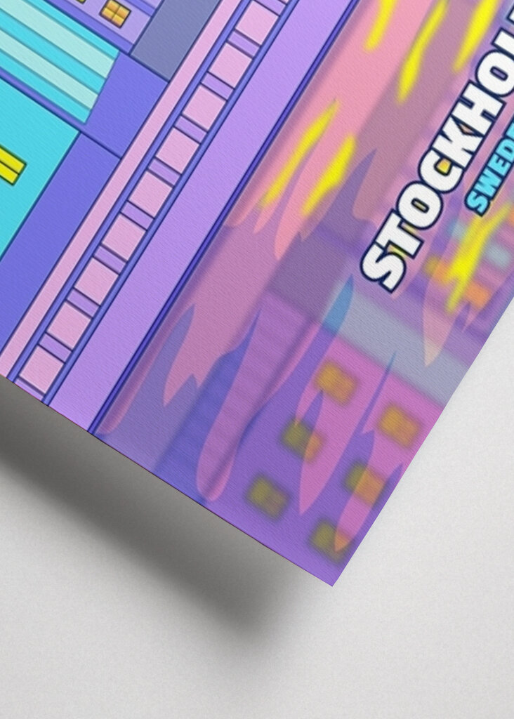 Stockholm im City Pop Style