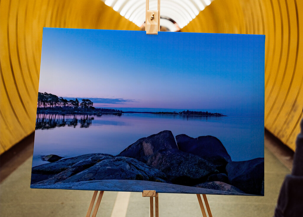 Calme sur un horizon bleu