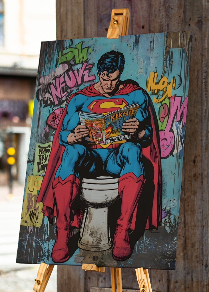 Funny Superman Toilet