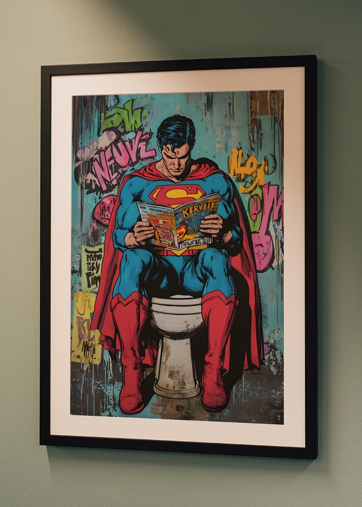 Funny Superman Toilet