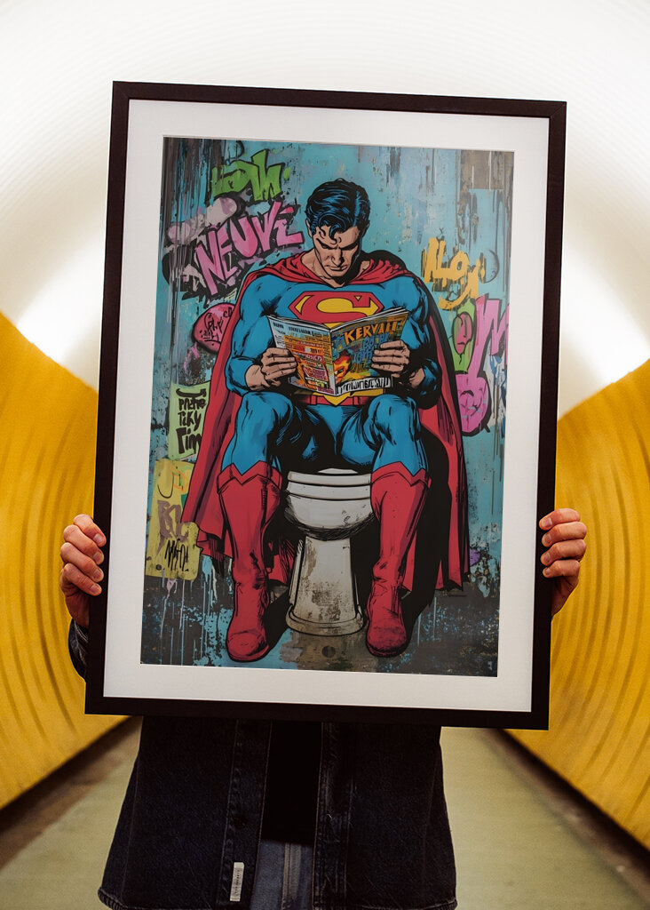 Funny Superman Toilet