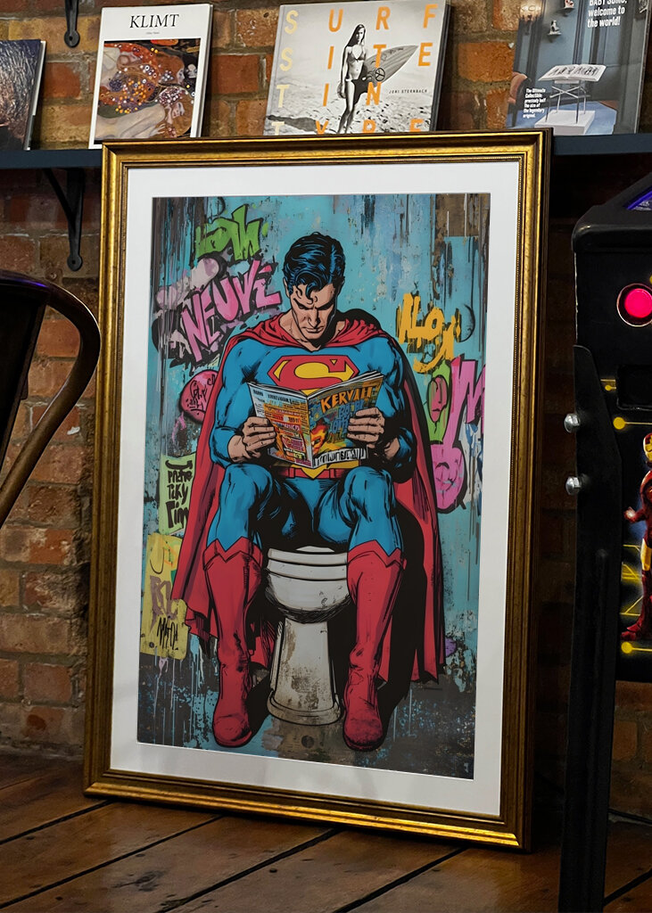 Funny Superman Toilet