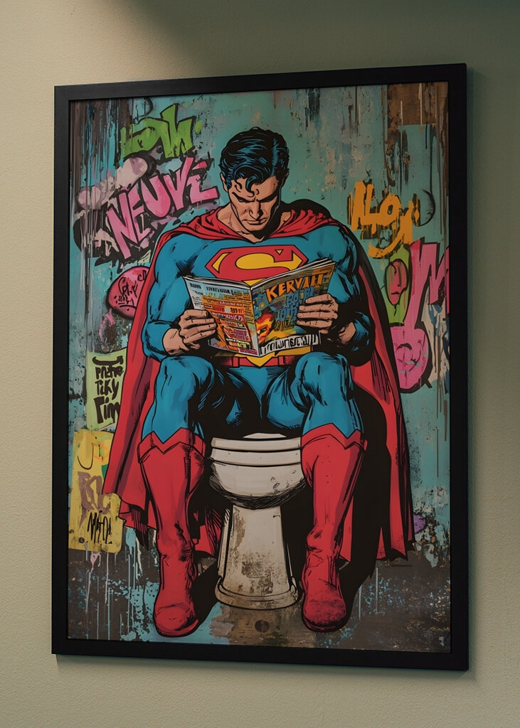 Funny Superman Toilet