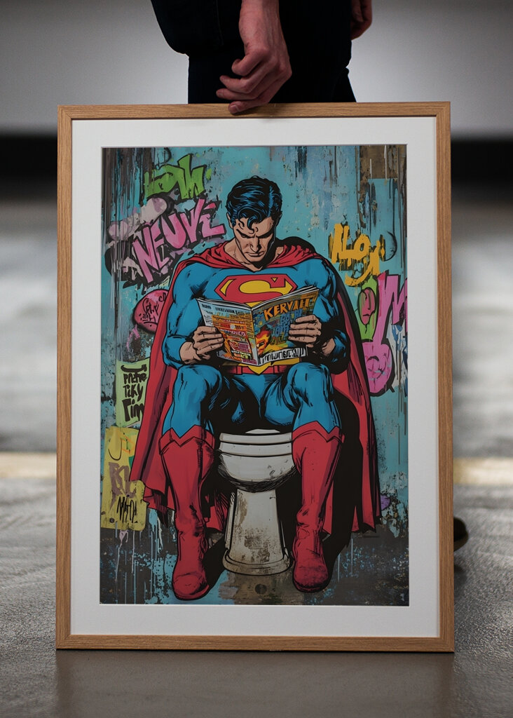 Funny Superman Toilet