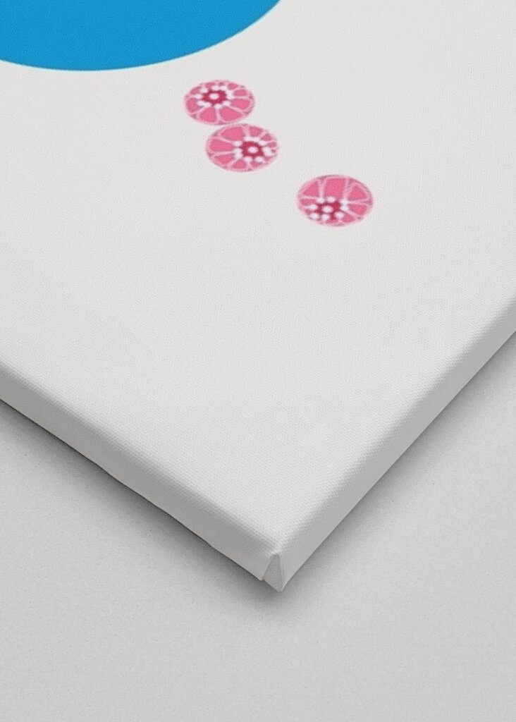 Red Flowers In Blue Vase 