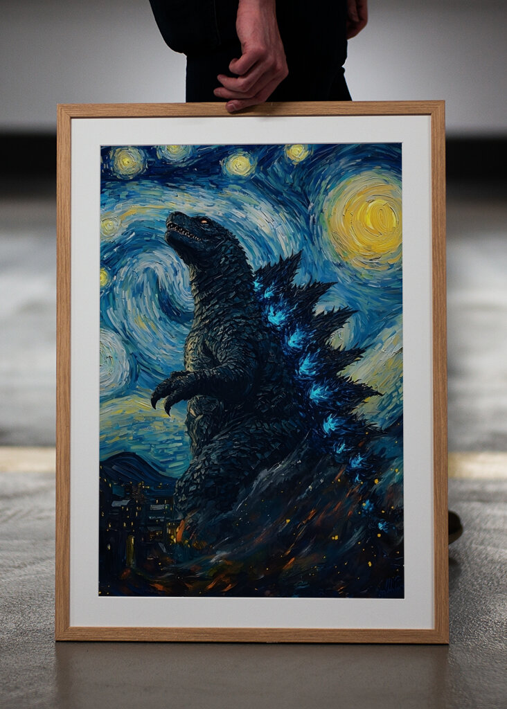 Godzilla Starry Night