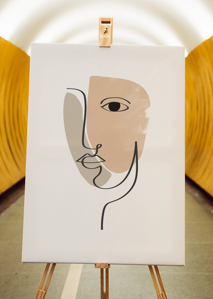 Minimalistiske ansigtslinjer