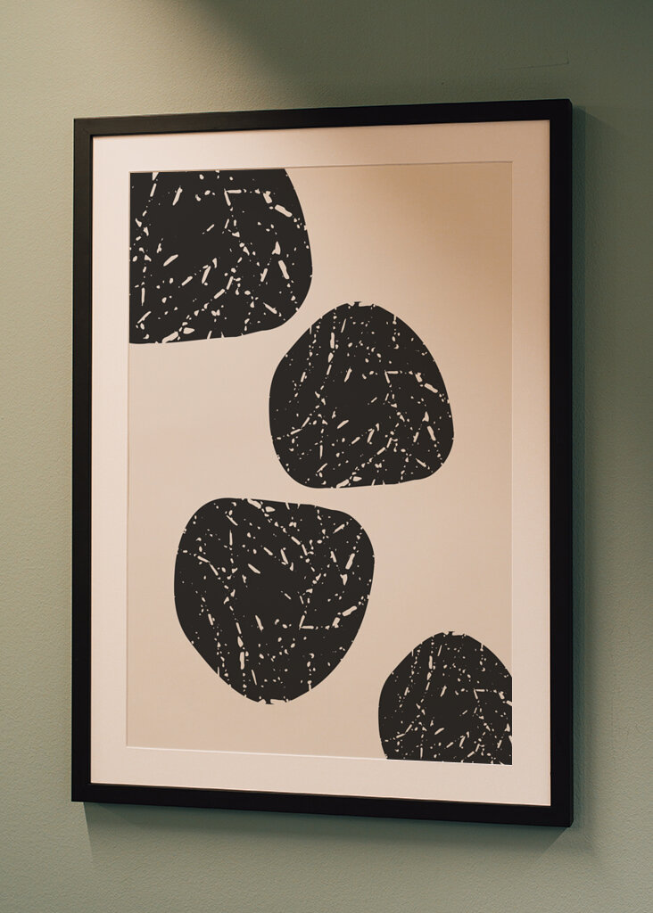 Abstracte zwarte vormen