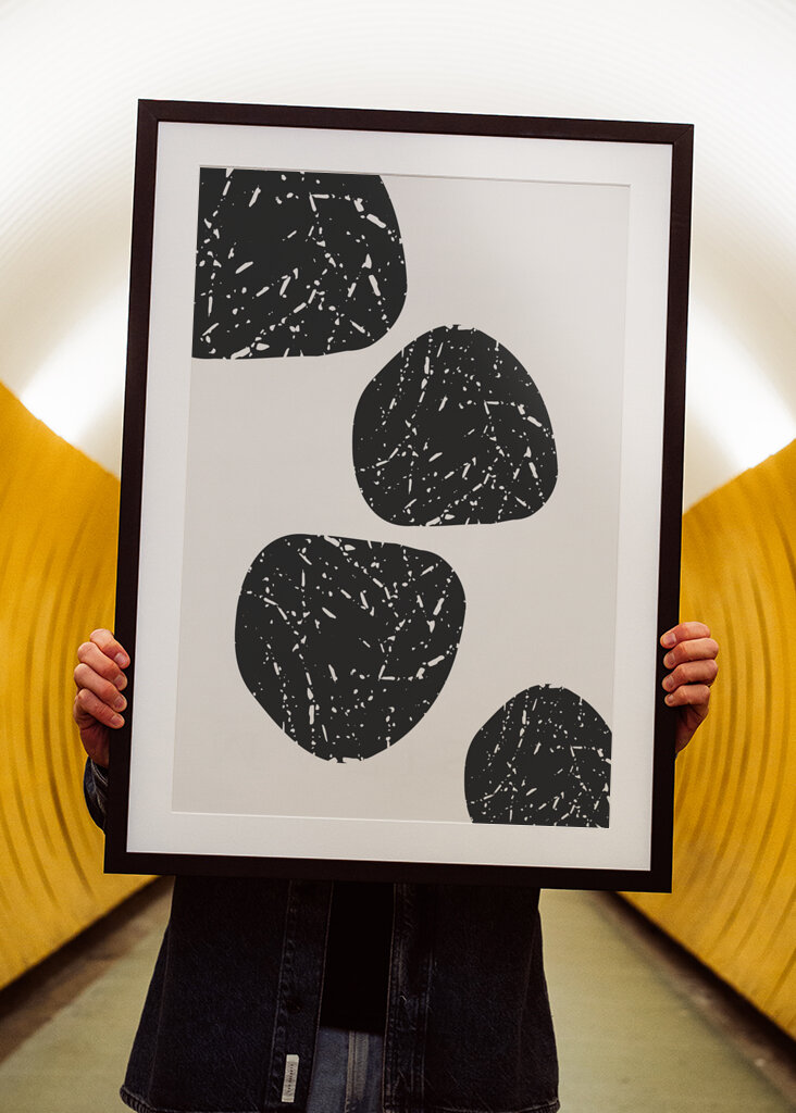 Abstracte zwarte vormen