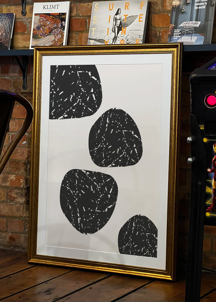 Abstracte zwarte vormen