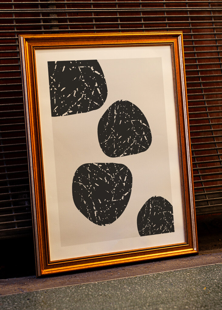 Abstracte zwarte vormen