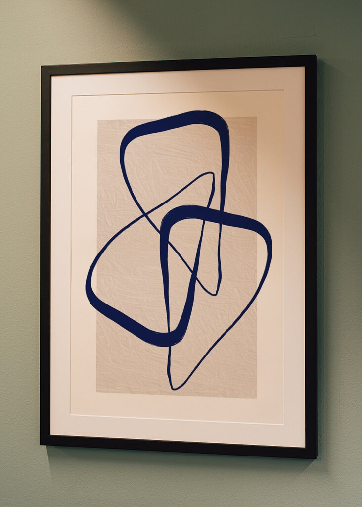 Lignes bleues abstraites