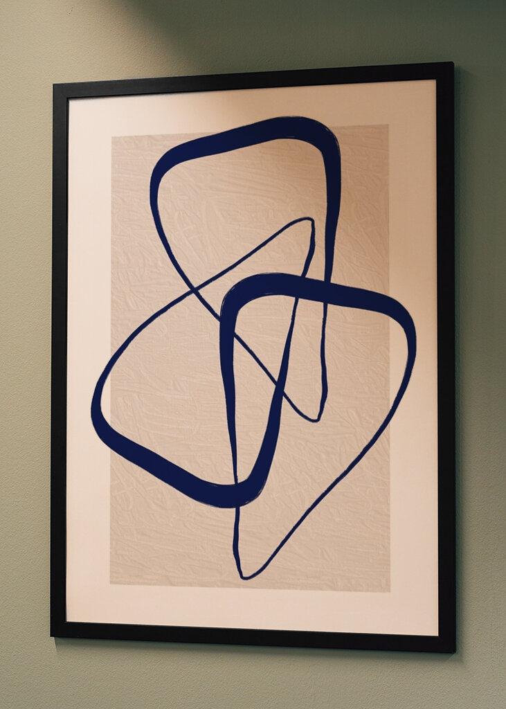 Lignes bleues abstraites