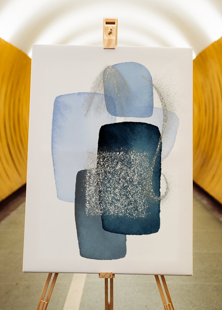 Modré abstraktní formuláře