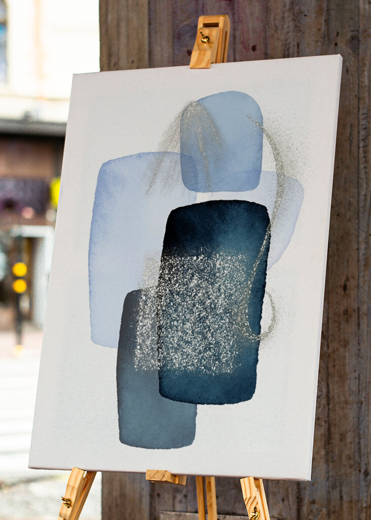 Modré abstraktní formuláře