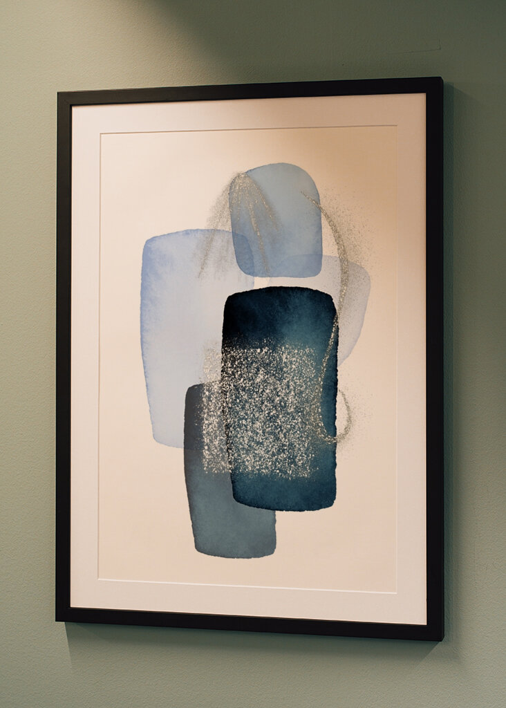 Modré abstraktní formuláře