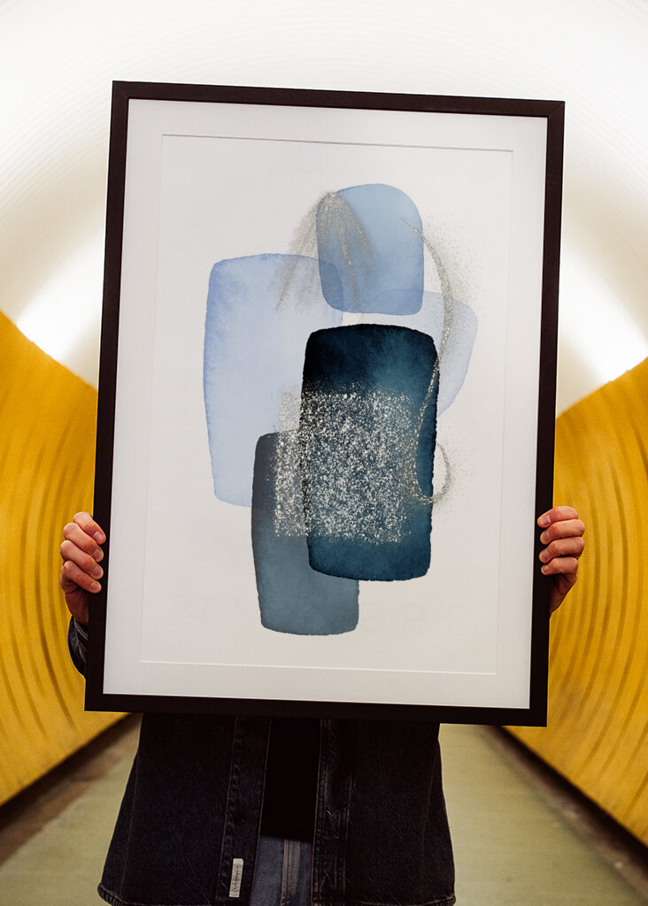 Modré abstraktní formuláře