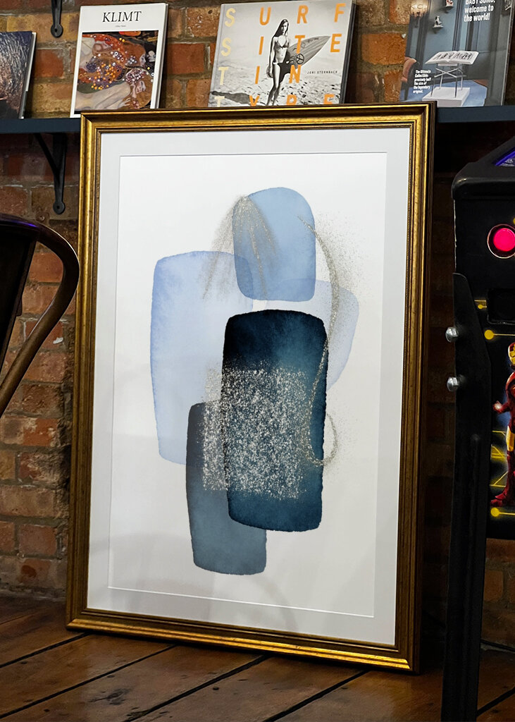 Modré abstraktní formuláře