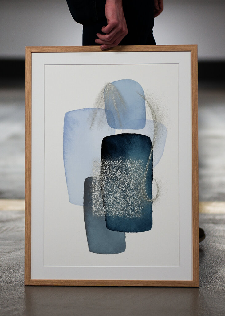 Modré abstraktní formuláře