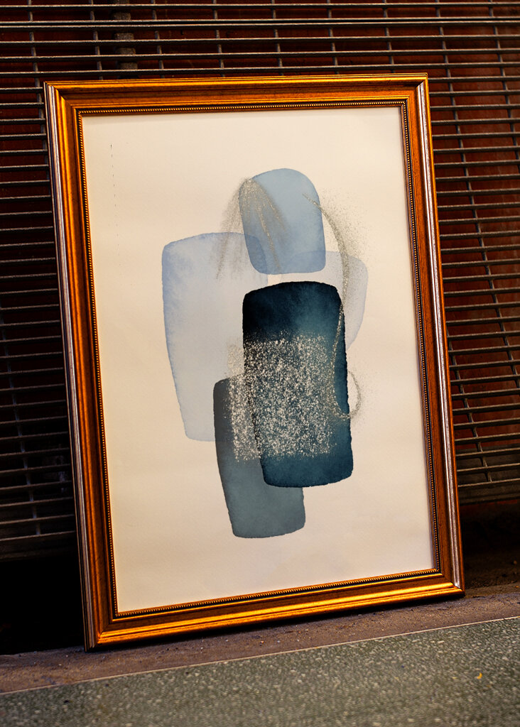 Modré abstraktní formuláře