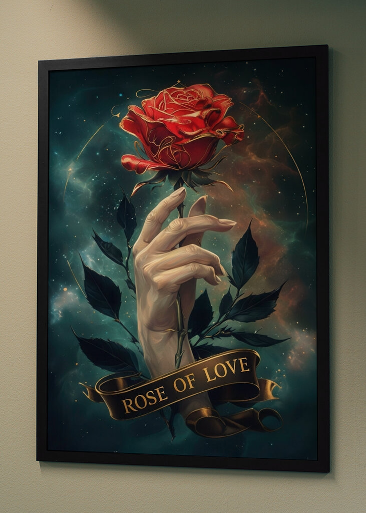 Rote Rose in der Hand Rosen