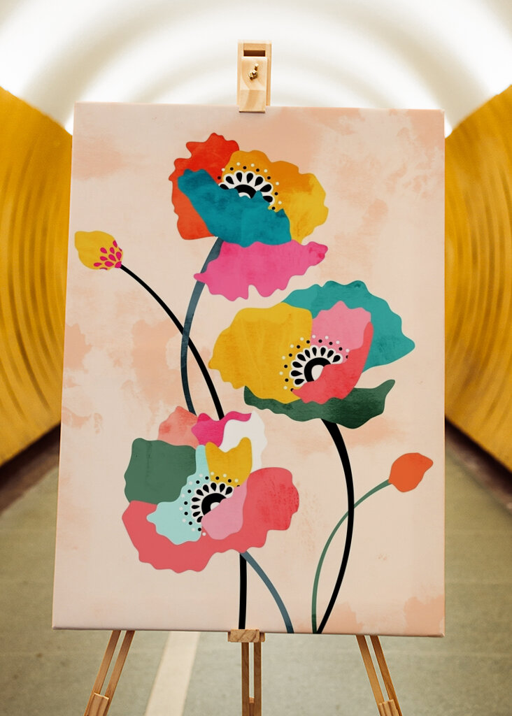 Zářivé květy máku